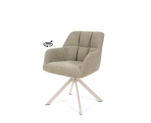 Silla Taima giratoria pata beige