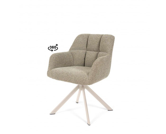 Silla Taima giratoria pata beige