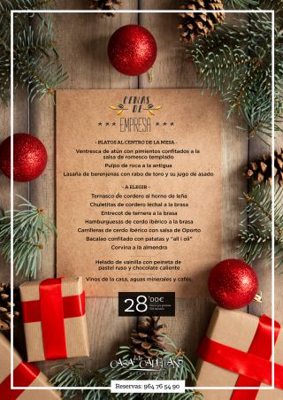 MENU DE CENAS DE EMPRESA