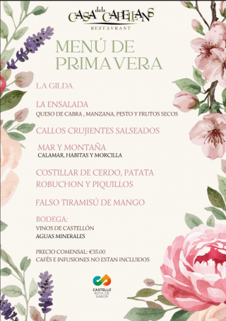 MENU DE PRIMAVERA 2026
