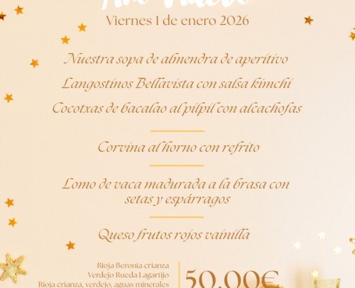 MENÚ DE AÑO NUEVO 2026