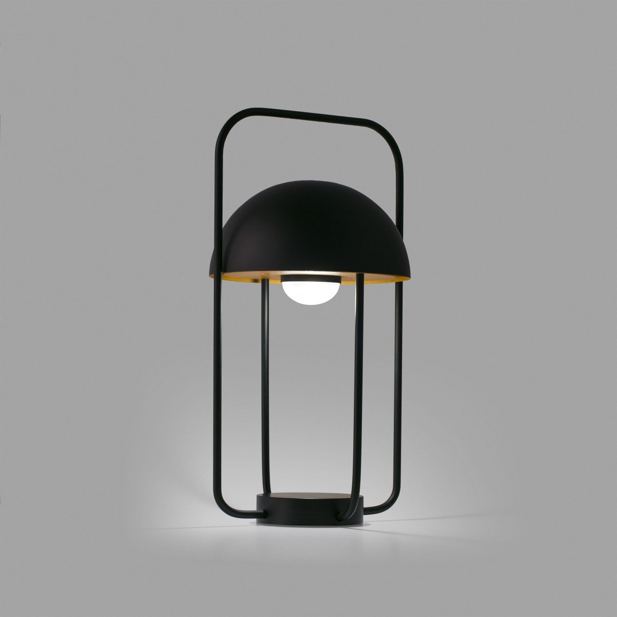 FARO JELLYFISH LED Lámpara portátil negro y oro :: FARO JELLYFISH LED Lámpara sobremesa negro y oro – Faro