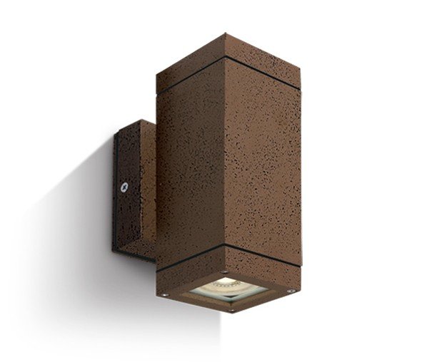 ONE LIGHT Lámpara aplique marrón óxido 2xGU10 ILUMINACIÓN EXTERIOR Apliques de pared exterior