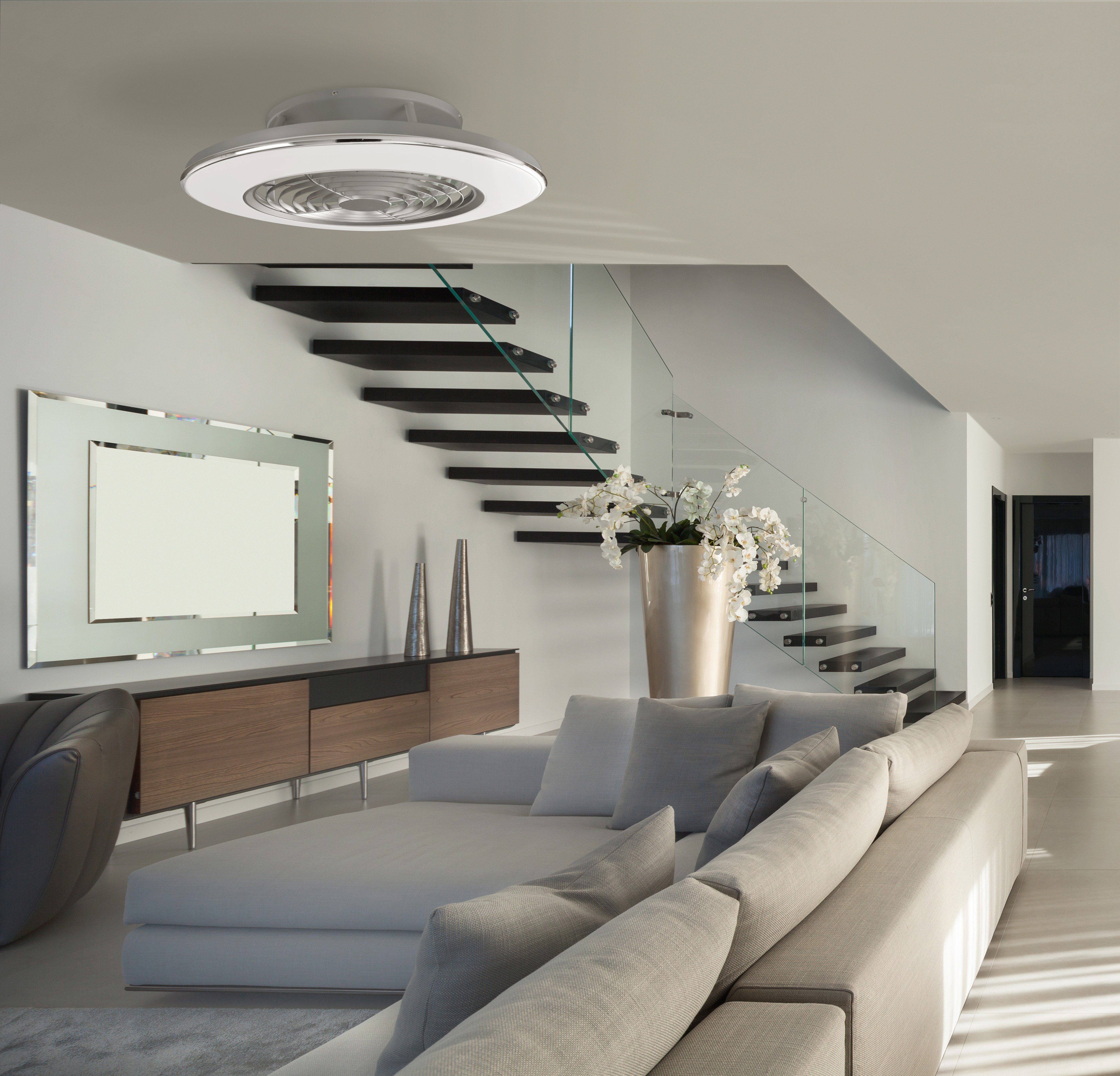 MANTRA ALISIO LED Ventilador de techo con luz gris Ventilador Alisio Mantra de techo ·【¡Por 211,65€!】