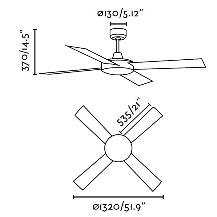 Ventilador de techo sin luz blanco 33350 :: VENTILADORES DE TECHO 