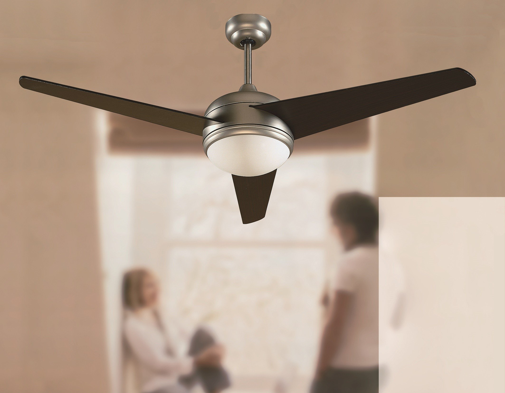 MASSMI BLAIR Ventilador de techo con luz níquel satinado