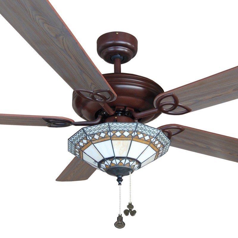 SULION DALLAS Ventilador de techo con luz tiffany VENTILADORES TECHO SULION :: VENTILADORES :: Comercial
