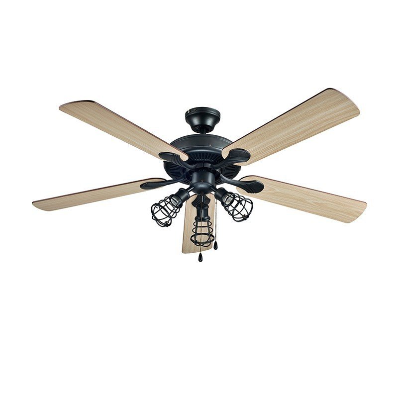 SULION OLYMPIA Ventilador de techo con luz grafito :: VENTILADORES DE