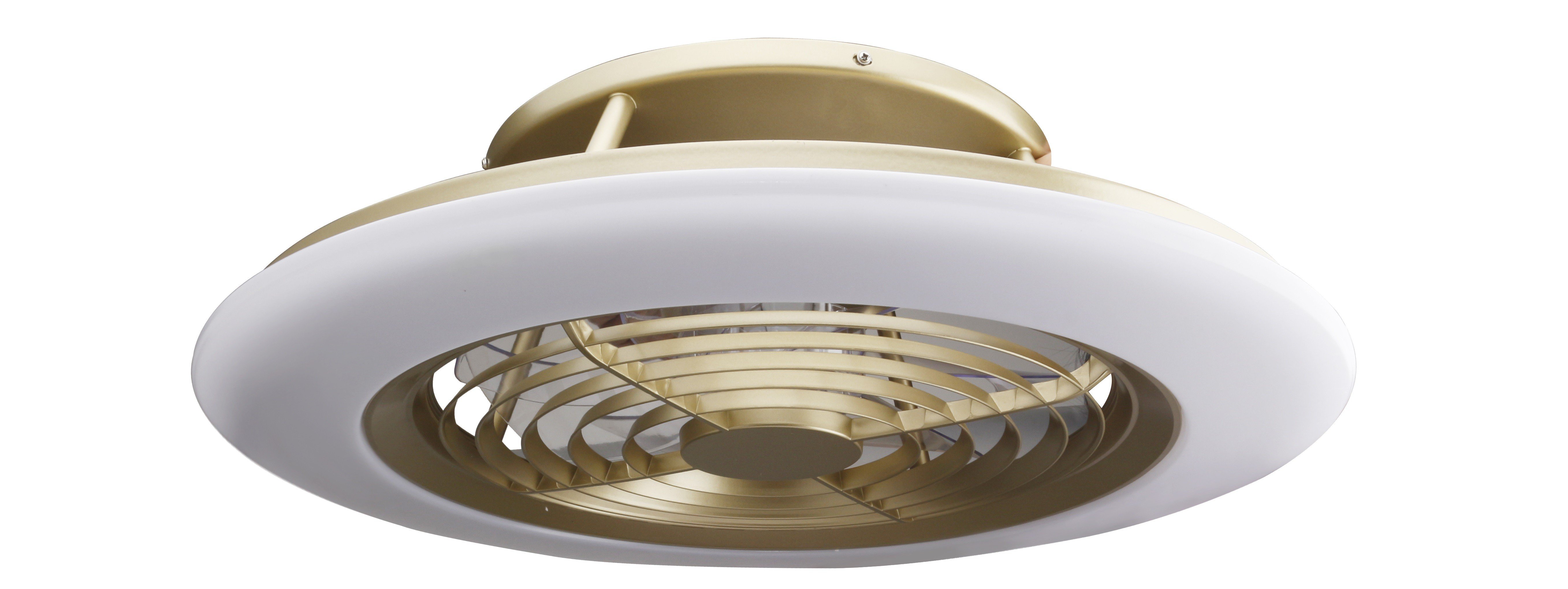 MANTRA ALISIO LED Ventilador de techo con luz cuero :: VENTILADORES DE