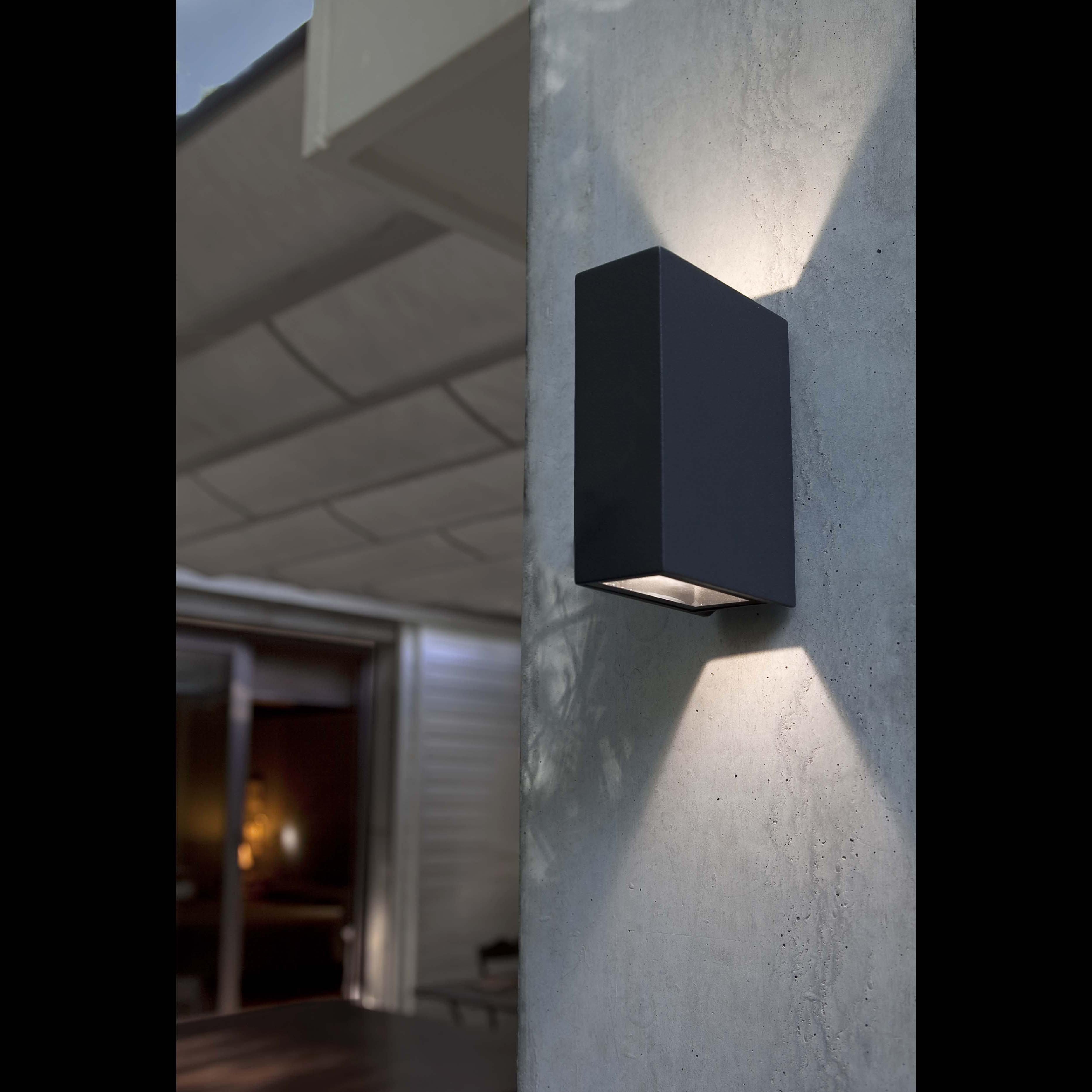 FARO CRATA LED Lámpara aplique gris oscuro :: ILUMINACIÓN EXTERIOR