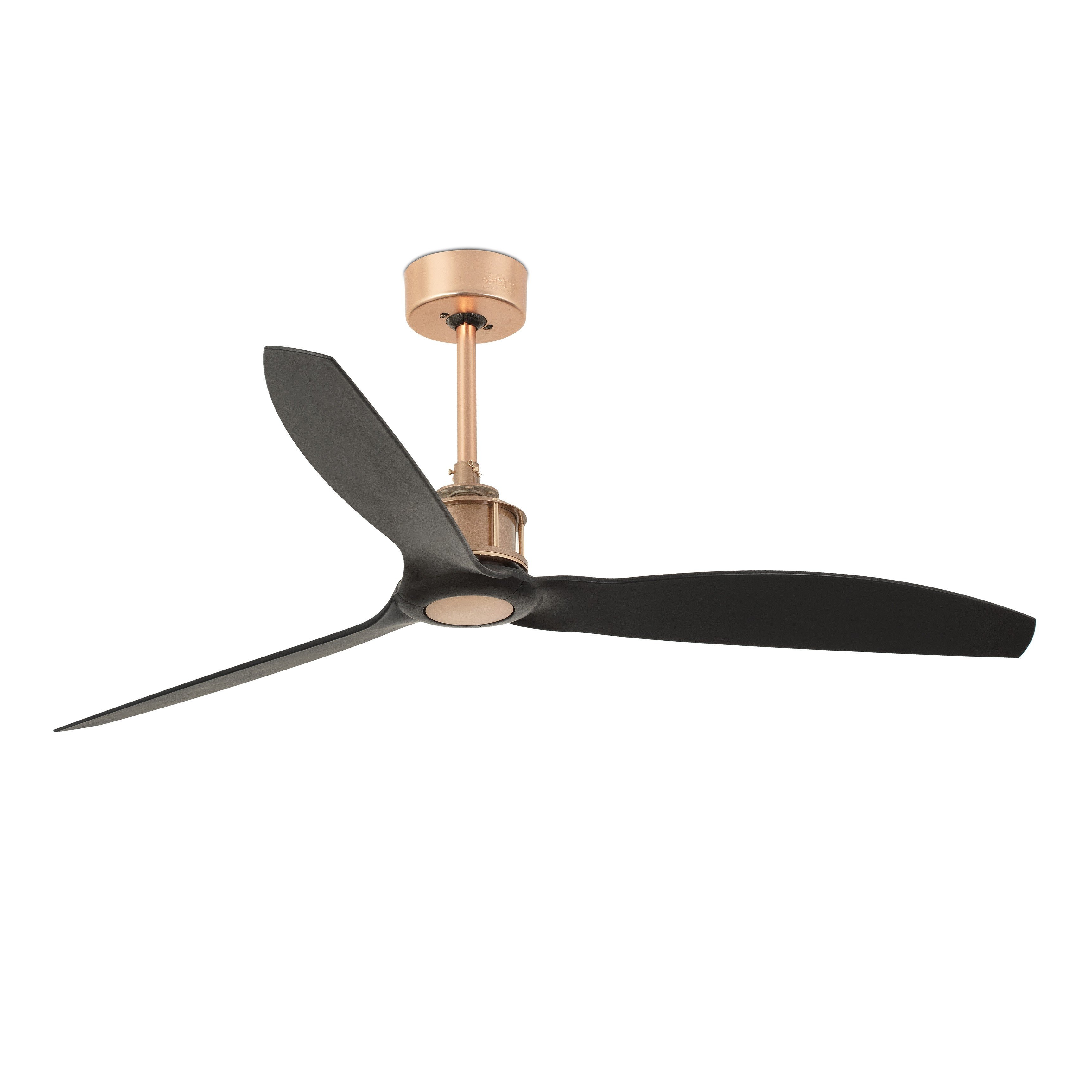 FARO JUST FAN Ventilador de techo sin luz cobrenegro Ventilador de techo negro JUSTFAN XS de FARO
