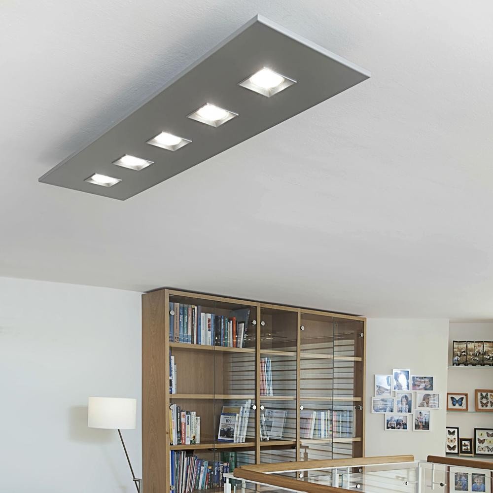 MILAN POLIFEMO Lámpara plafón gris metalizado :: PLAFONES DE TECHO