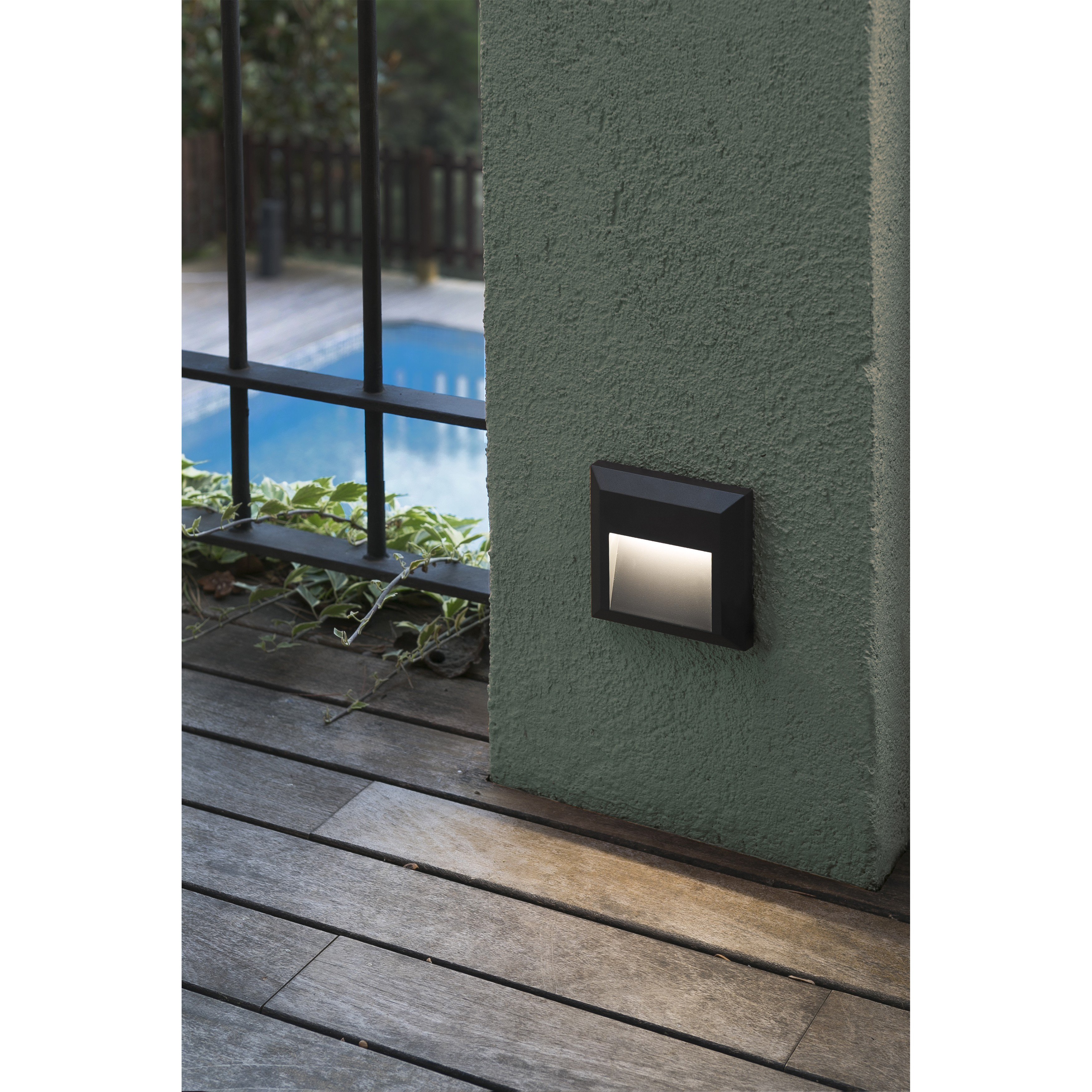 FARO GRANT-C Lámpara aplique gris oscuro 70655 :: ILUMINACIÓN EXTERIOR