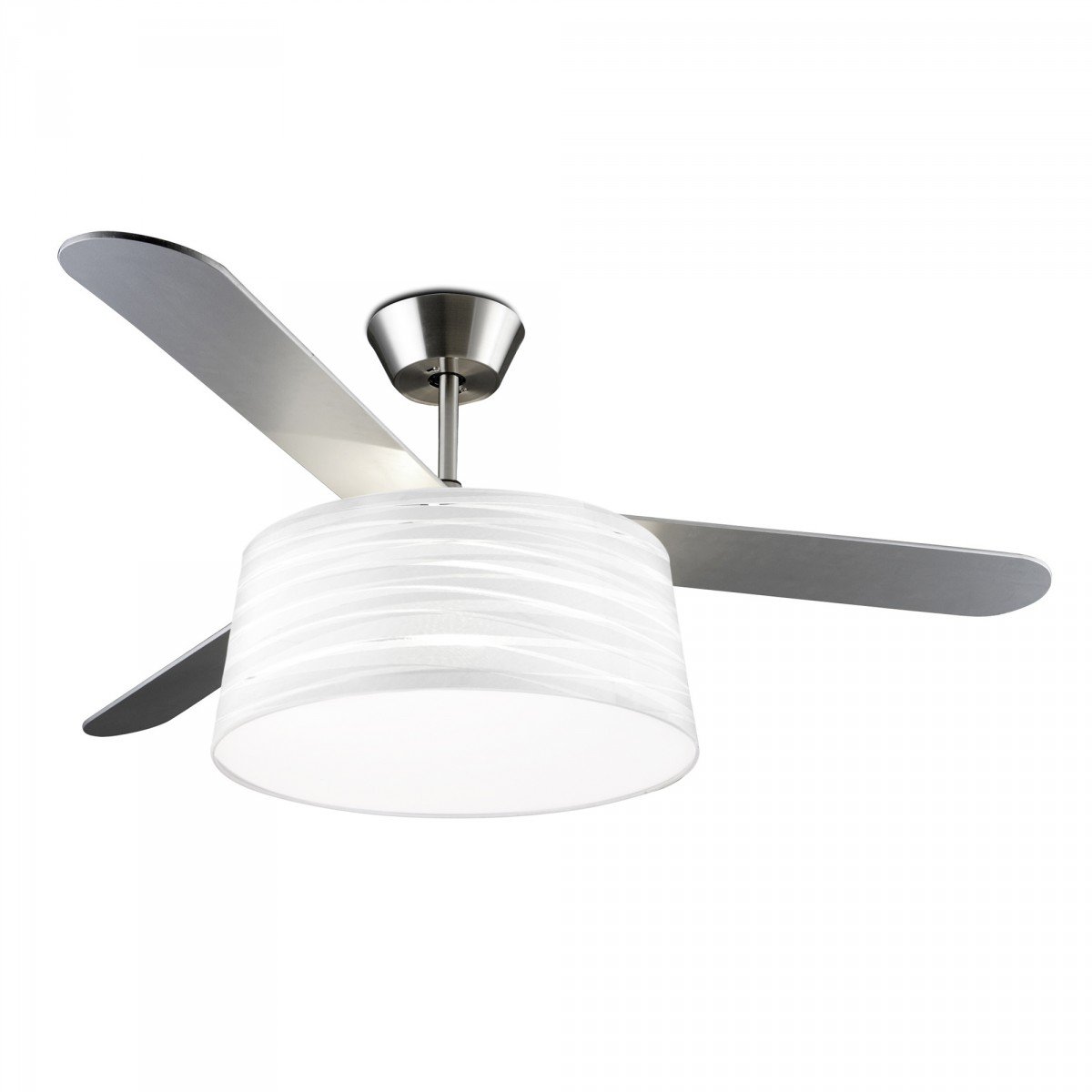 LEDSC4 BELMONT Ventilador de techo con luz níquel satinado