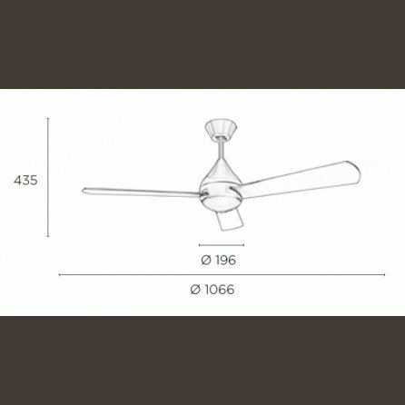 LEDS C4 TUPAI Ventilador de techo sin luz níquel satinado Ventilador TUPAI DC 30 4866 81 81 LEDS C4