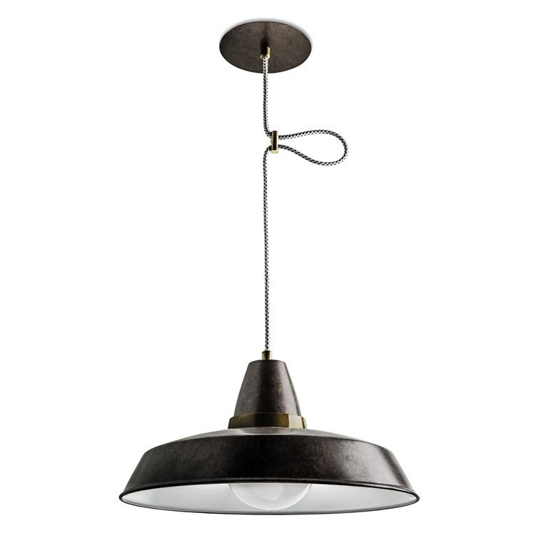 LEDSC4 VINTAGE Lámpara colgante acero marrón envejecido ámbar dorado