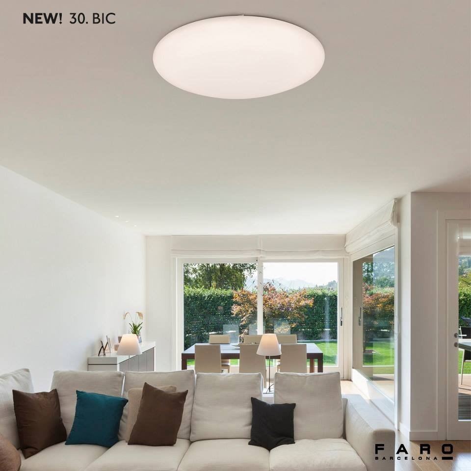 FARO BIC LED Lámpara plafón blanca 100W :: LÁMPARAS FARO :: Plafones