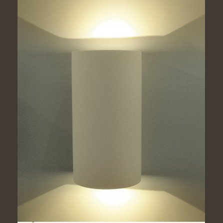 Exo lighting denar aplique de pared yeso led 2x2w :: apliques de ...