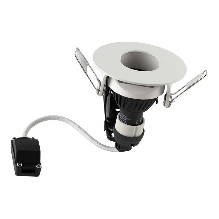 LEDSC4 PAT Empotrable de techo redondo aluminio blanco haz ovalado