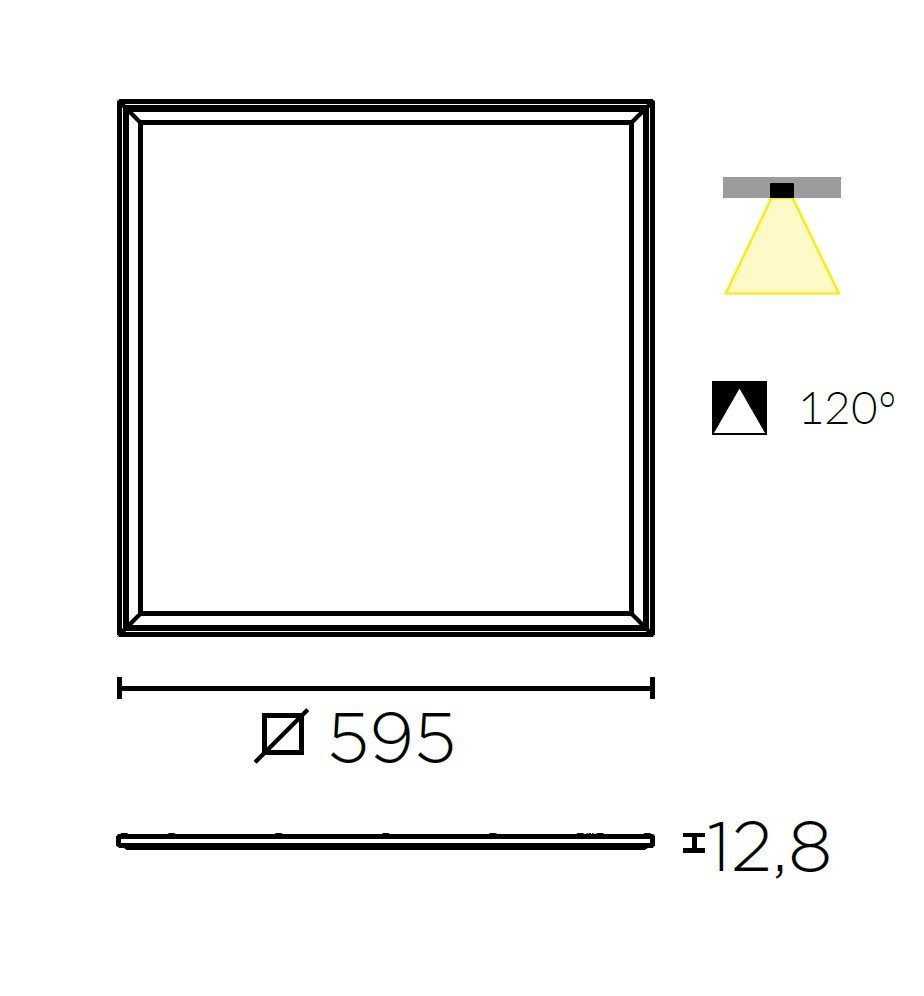 LEDSC4 ECOFIT Plafón de techo aluminio blanco led 42W LÁMPARAS LEDS