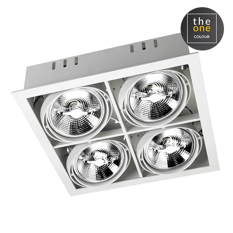 LEDSC4 MULTIDIR TRIMLESS Empotrable de techo blanco o negro 4L