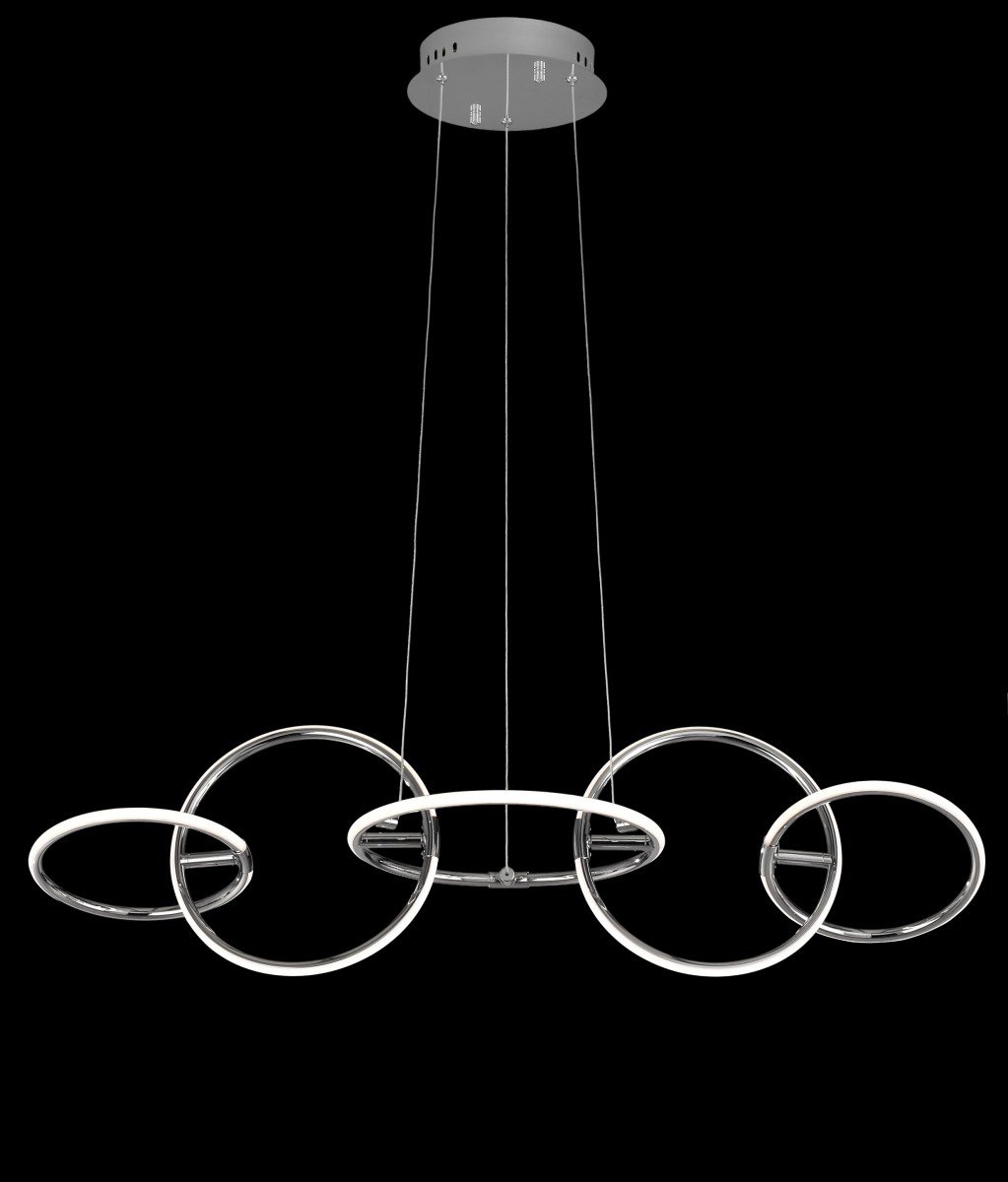 MANTRA AROS Lámpara colgante cromo led 59W Dimmable con mando MANTRA ILUMINACIÓN Lampara