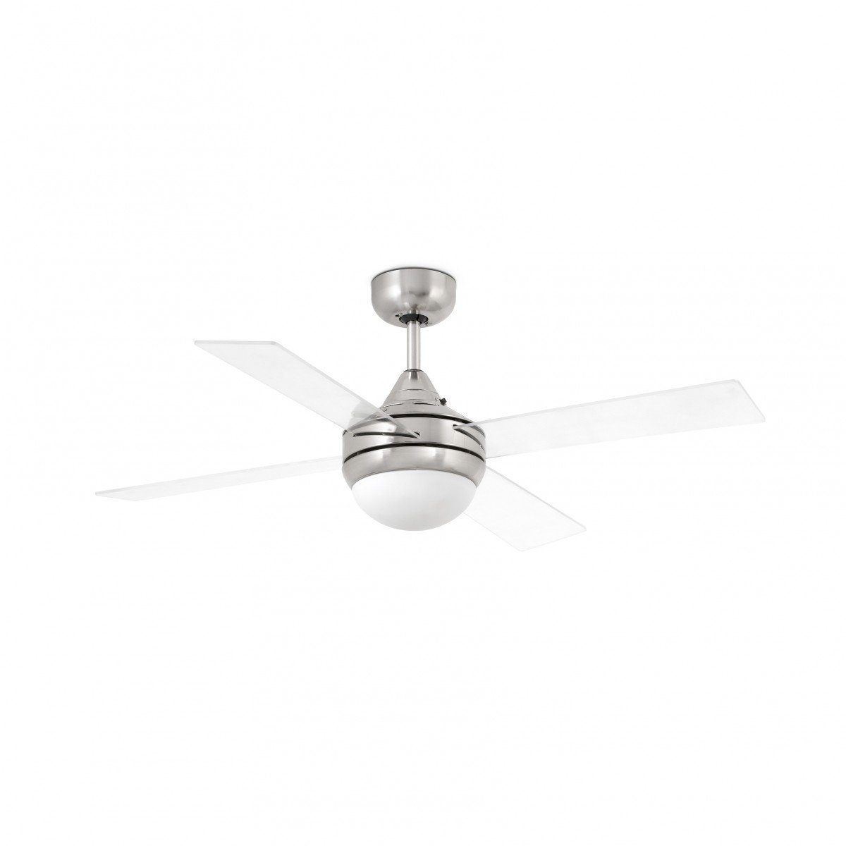 FARO MINI ICARIA Ventilador de techo con luz níquel mate FARO MINI ICARIA Ventilador de techo con luz blanco