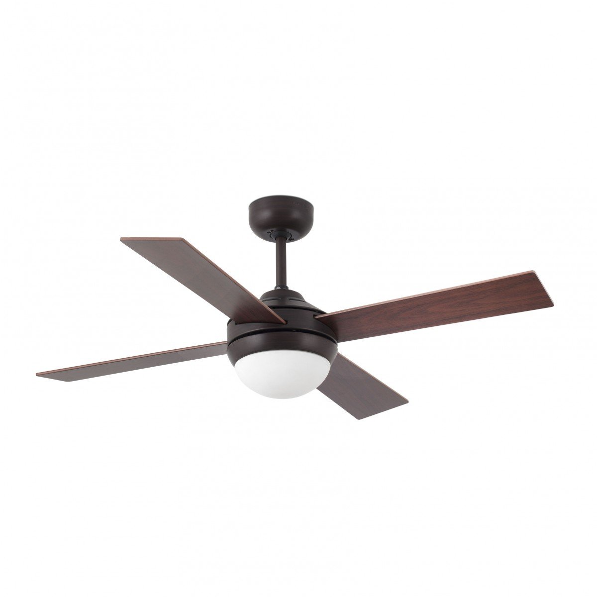 FARO MINI ICARIA Ventilador de techo con luz marrón óxido FARO MINI ICARIA Ventilador de techo con luz níquel mate