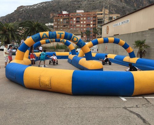 circuito de bicis roket 14metros largo 7metros ancho