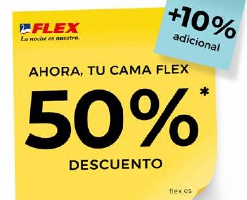 Promoción Flex 50% descuento + 10% adicional