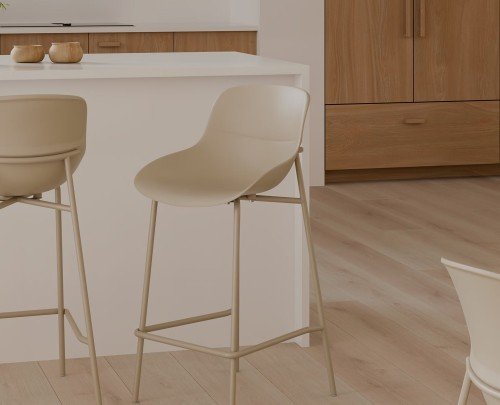 Taburete bajo FABIAN beige Somcasa