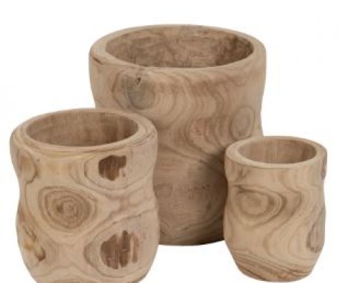 Set 3 maceteros 44x44x46cm