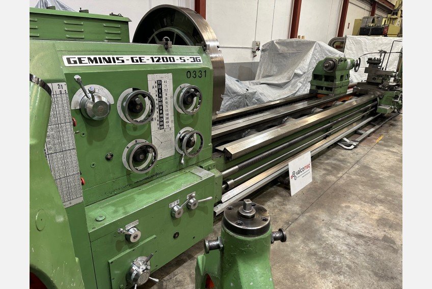 Geminis lathe model 1200 S 3G with 6000mm between points
