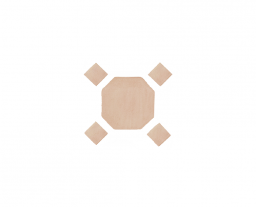 Octagon 13x13x1 cm + square