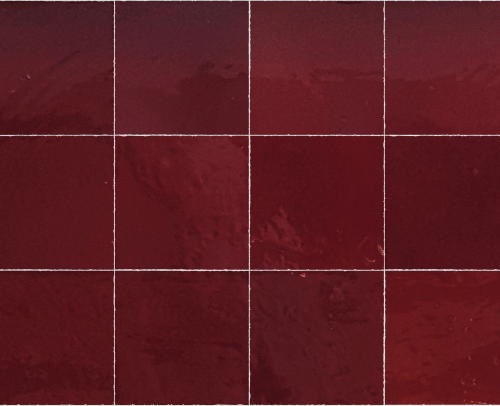 Zellige 10x10 cm Rojo Granate