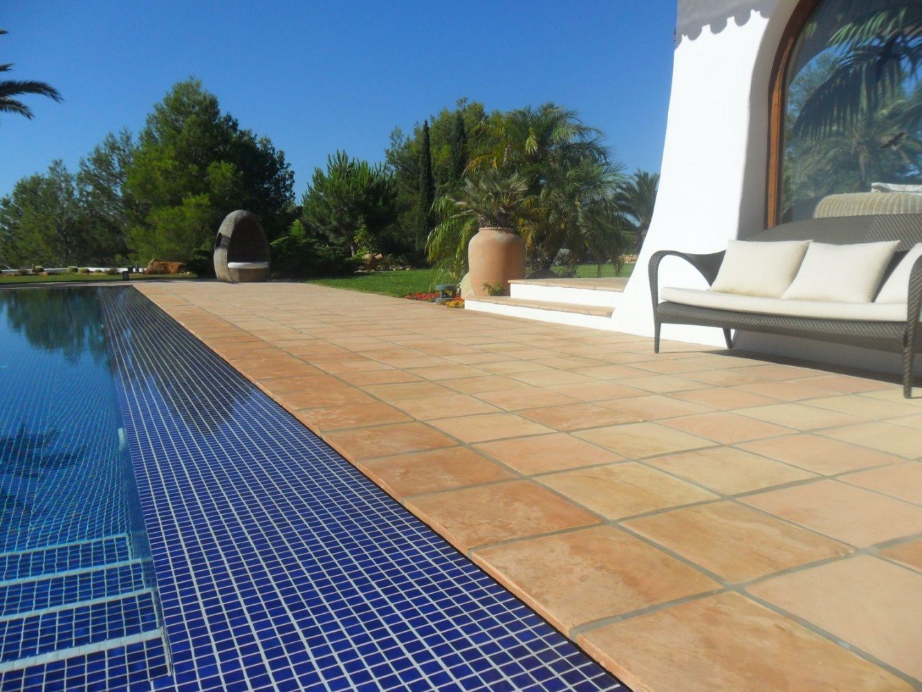 Baldosas de barro manual de 40 cm :: Baldosas de Barro para Piscinas