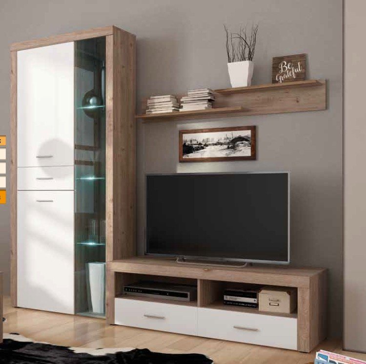 Composición KIT KANSAS 01 Nelson-Blanco Brillo :: COMEDORES MODERNOS