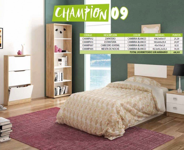 Dormitorio Juvenil Champion 09 Cambrian Blanco