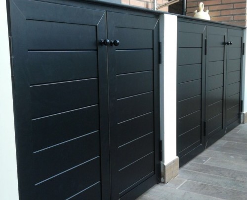 Puertas armario aluminio negro 