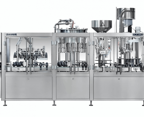 Triblock enjuagadora mas embotelladora y taponadora