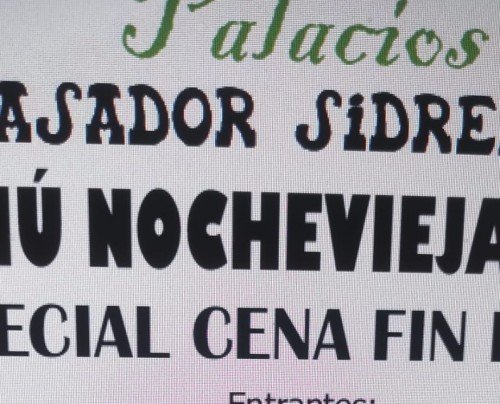 MENU DE NOCHEVIEJA 2025