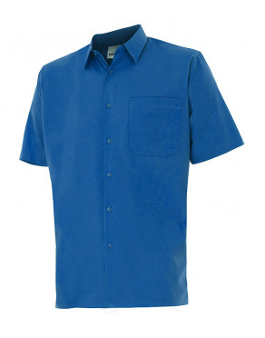 camisa manga corta azul