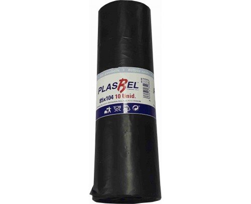 bolsa basura negra industrial 85x105 rollo 10 uds eco