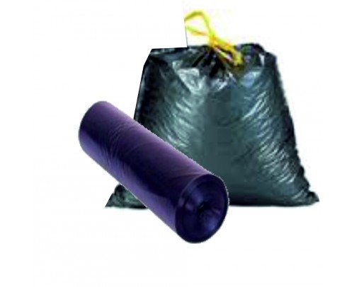 bolsa basura negra industrial 85x105 rollo 10uds autocierre