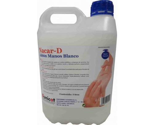 gel de manos nacarado nacar-d garrafa de 5 litros