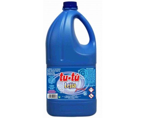 caja 8 botellas de lejia con detergente botella de 2 ltrs
