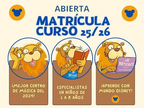ABIERTA MATRÍCULA 2025-26 EN LOS CENTROS ALL MOZART