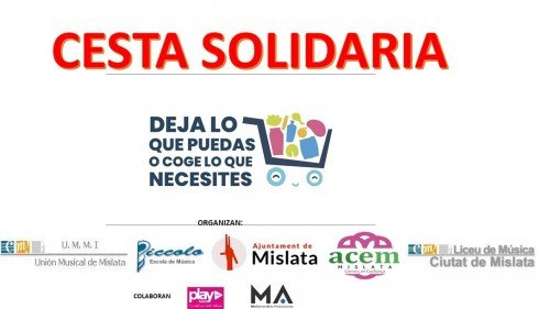 Unión Musical de Mislata, ACEM y el Ayuntamiento de Mislata ponen en marcha la campaña benéfica ‘Cesta solidaria’