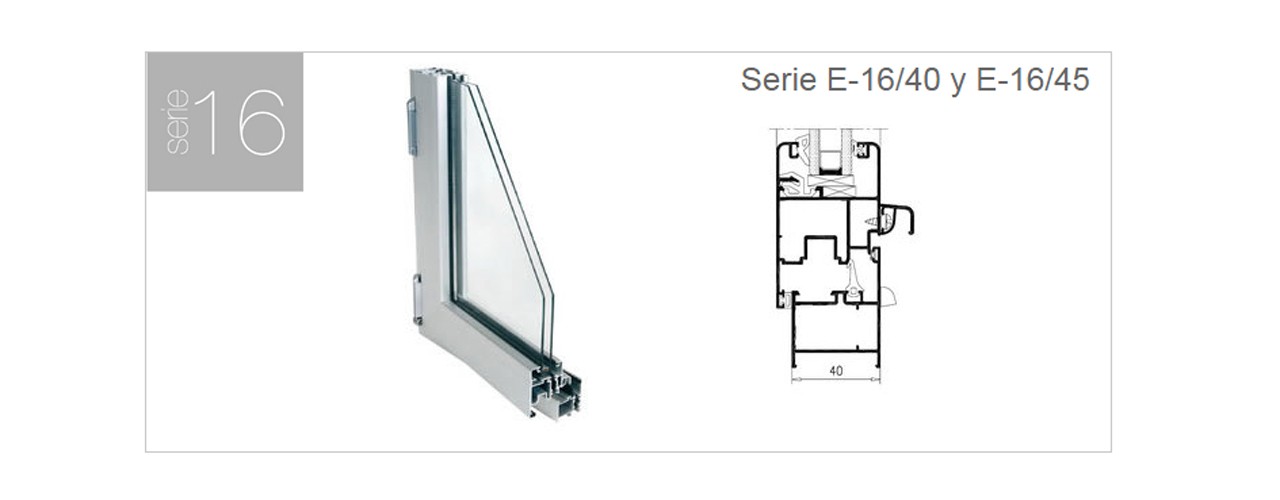 PRACTICABLES :: CANAL 16 :: DALLAS: E-16/45 :: Puertas y Ventanas Lara, Carpintería de aluminio Corbera, persianas, puertas garaje y mamparas.