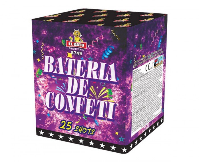 BATERIA DE CONFETI 25 DISPAROS.CAT F2.